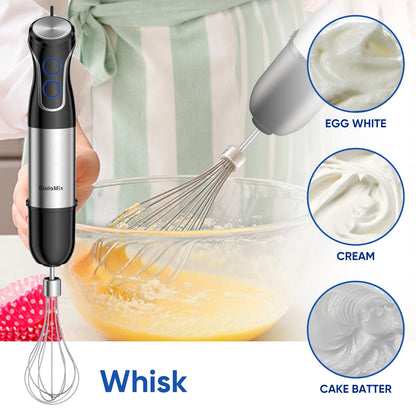 BioloMix 5 in 1 Immersion Hand Blender,1500W Blender with 304 Stainless