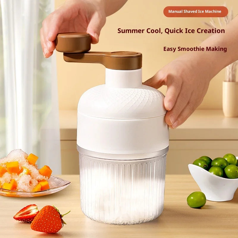 Portable Manual Shaved Ice Maker Machine Set
