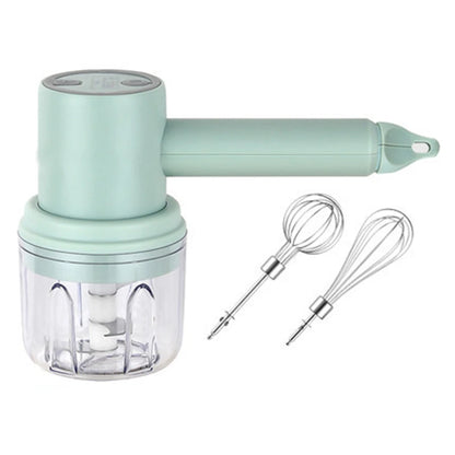 Wireless Electric Food Mixer USB Hand Blender Portable 3 Speeds Dough Garlic Crusher Cream Egg Beater Baking Masher Kitchen Tool