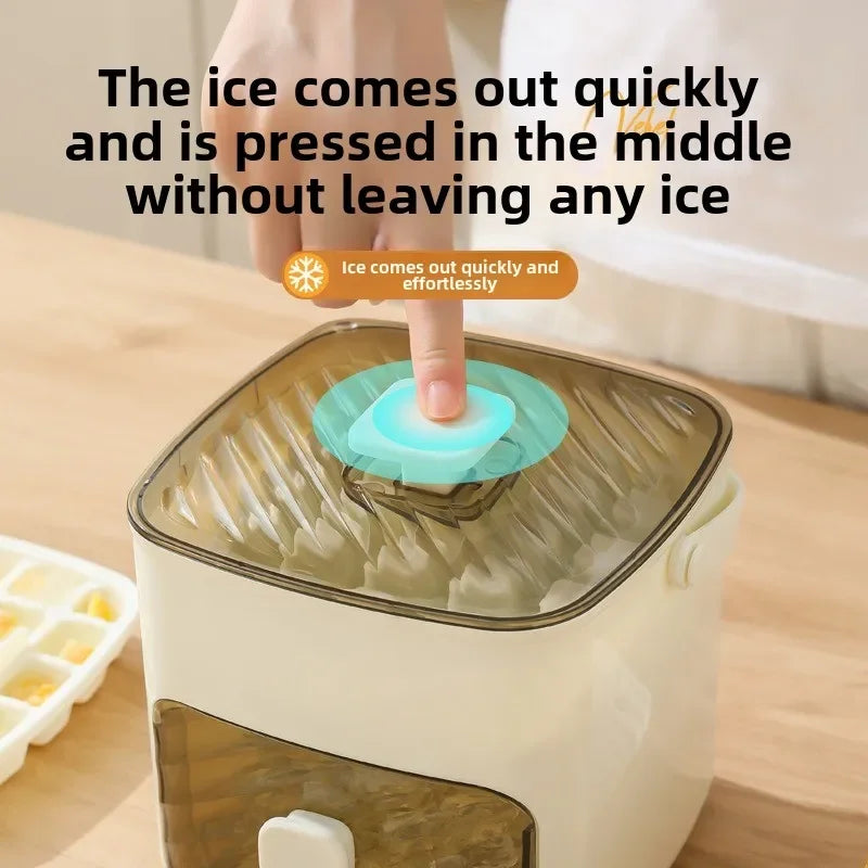 Double Layer Portable 48 Grid Press Type Ice Maker
