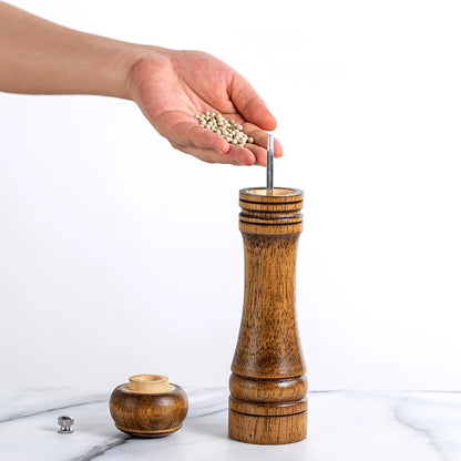 5/8/10 Inch Salt and Pepper Mills Solid Wood Spice Grain Grinder