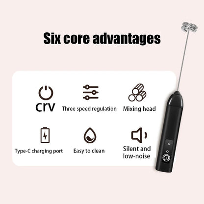 Gbbma Electric Milk Frother Handheld Egg Beater