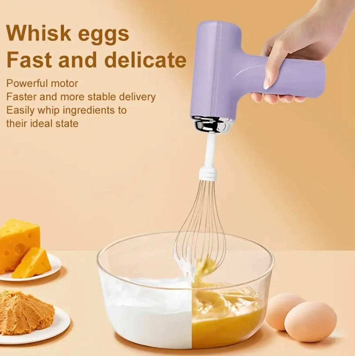 Electric Egg Beater Wireless Electric Food Mixer