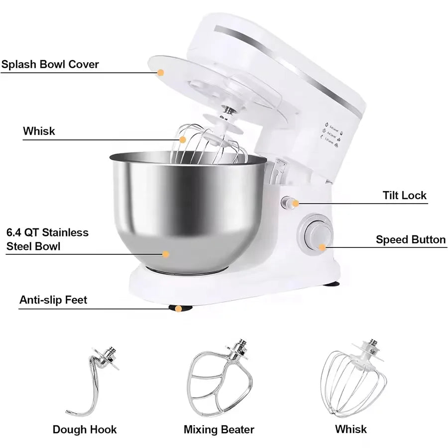 6L High Quality Multi-function Chef Dough Machine