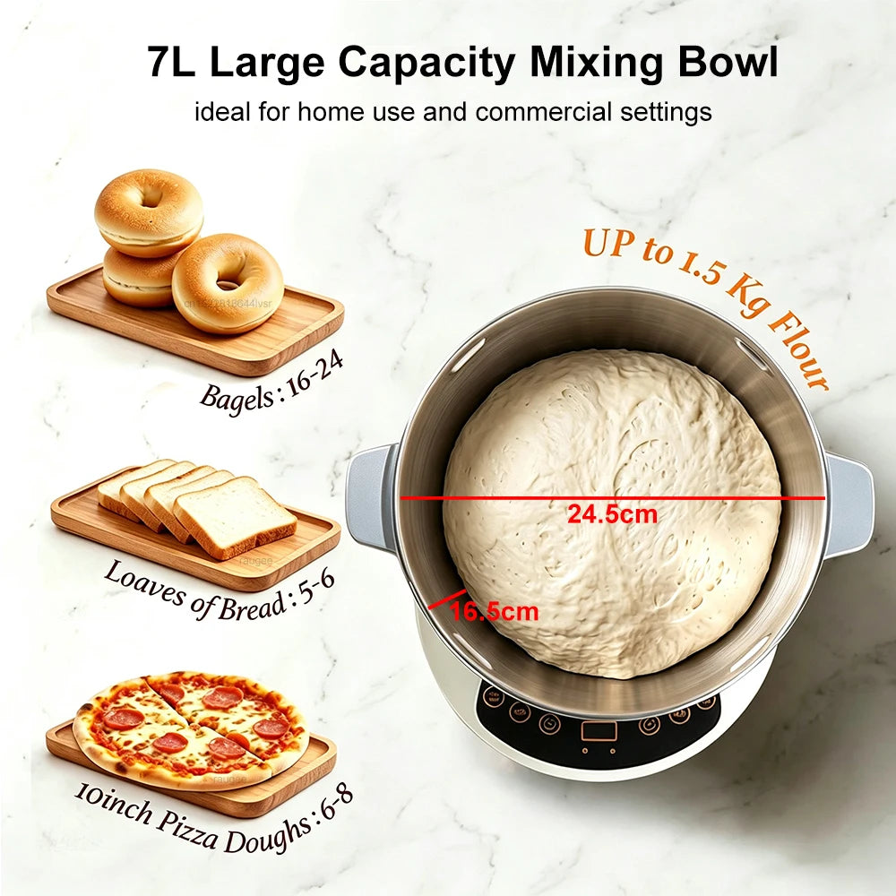 Dough Maker 7L Dough Kneading Machine for Pizza & Bread Dough