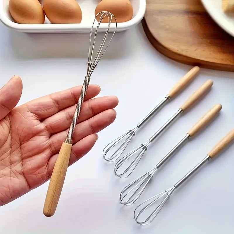 Whisk with Solid Wood Handle Kitchen