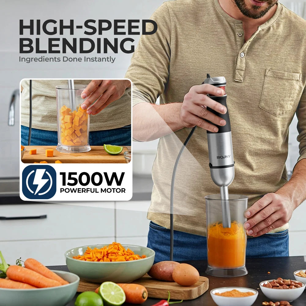 Electric Hand Held Stick Blender 6-in-1 Multi-Purpose Immersion
