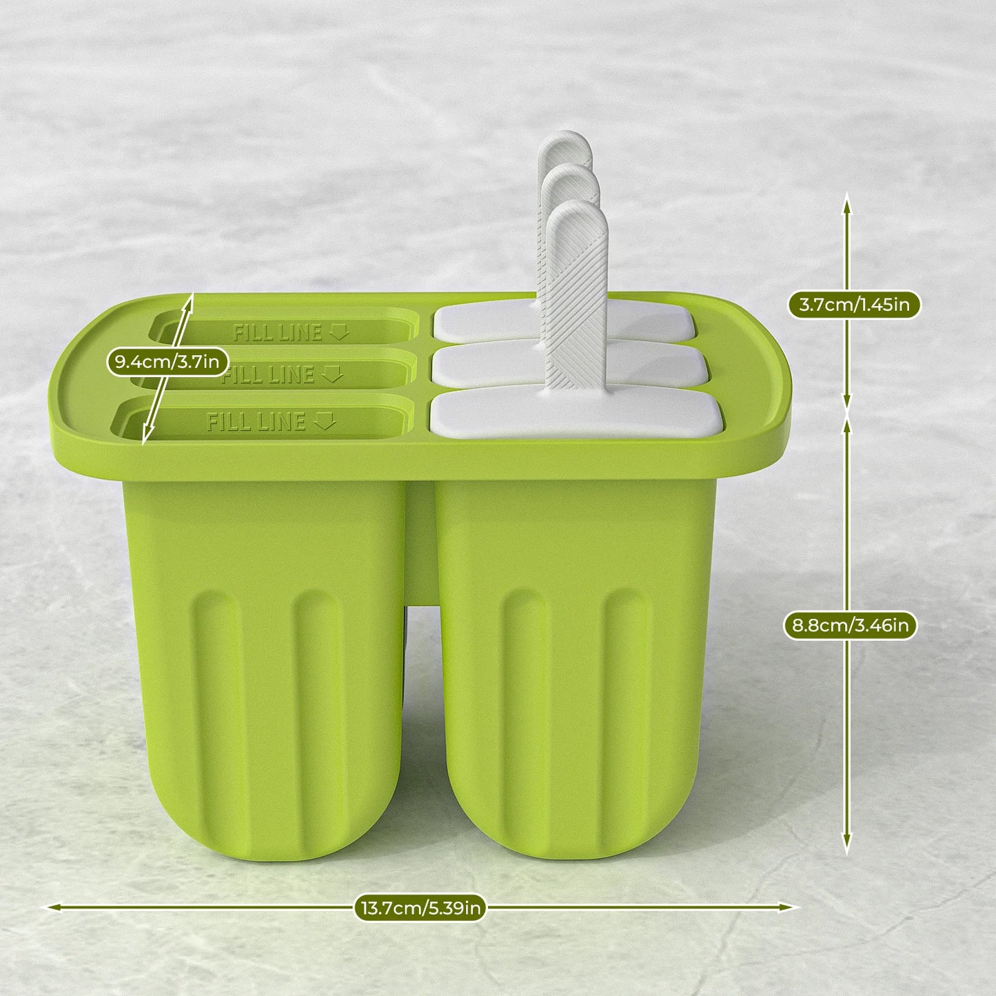 Silicone Popsicle Mold 6 Cavity Popsicles Molds