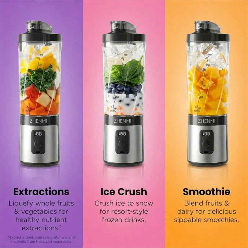 ZHENMI Personal Portable Blender with Digital