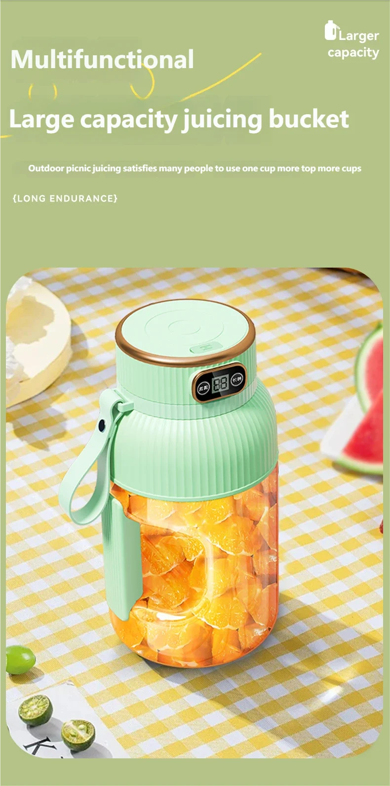 Fruit Juicer Cup Portable Electric Fruit Mixer Stirrng Cup