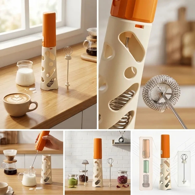 New USB Rechargeable Electric Milk Frother Coffee Foam