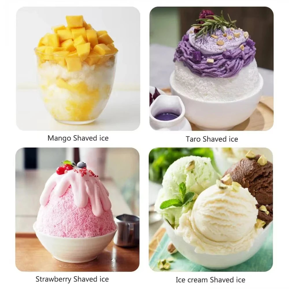 Manual Shaved Ice Maker Machine Set With Ice