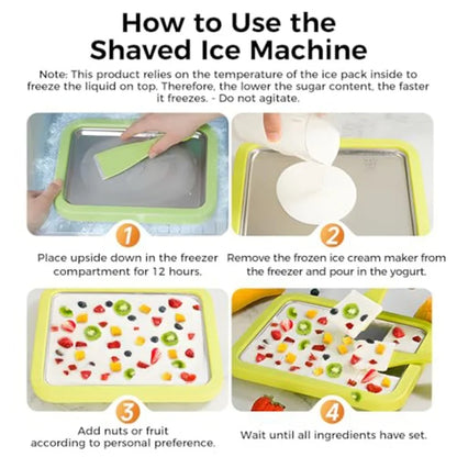 Instant Ice Cream Maker 3-in-1 Frozen Dessert Plate