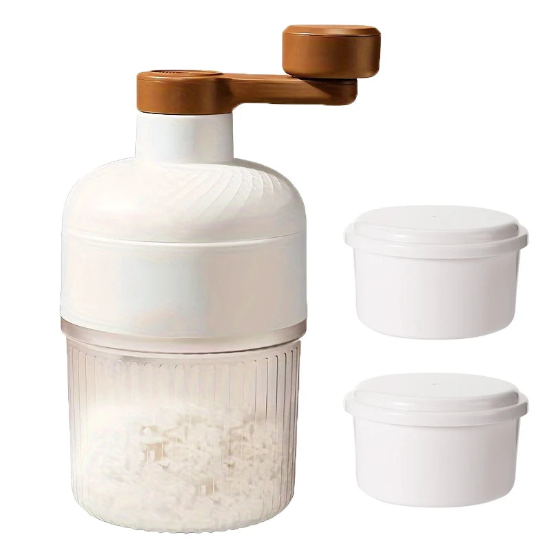 Handheld Shaved Ice Maker with Ice Cube Tray