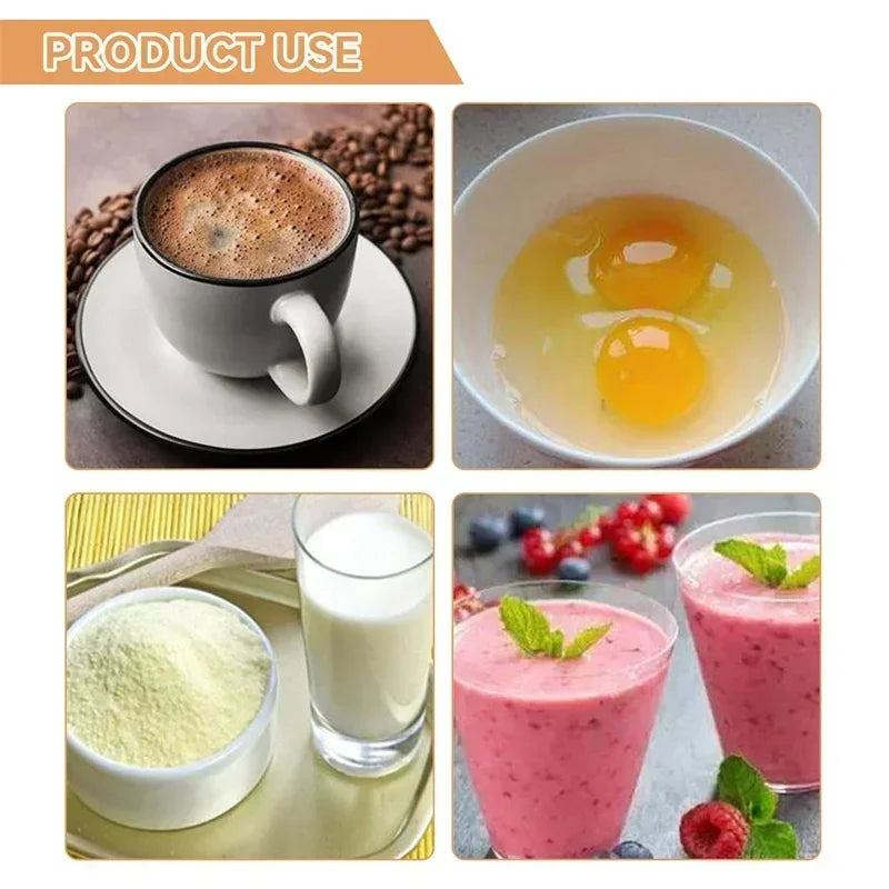 Mini Electric Whisk Foamer Blender Wireless