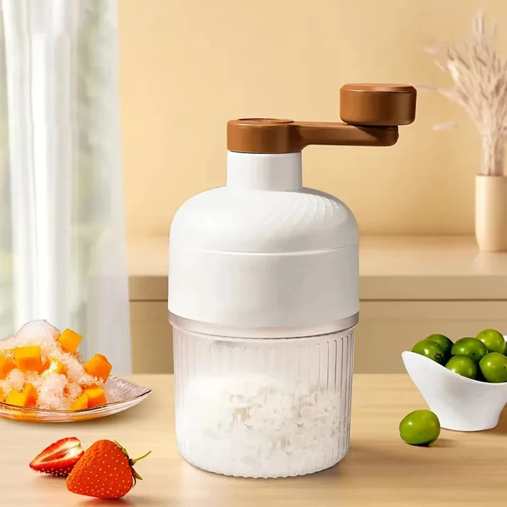 Manual Shaved Ice Maker Machine Set With Ice