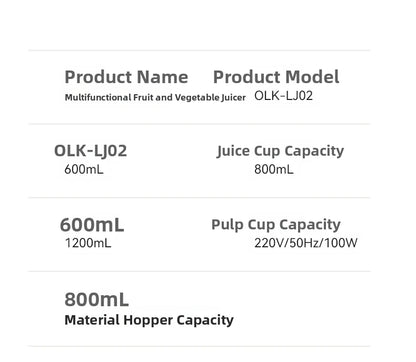 Large-Caliber Juicer Automatic Juicer Low-Speed Slag Juice