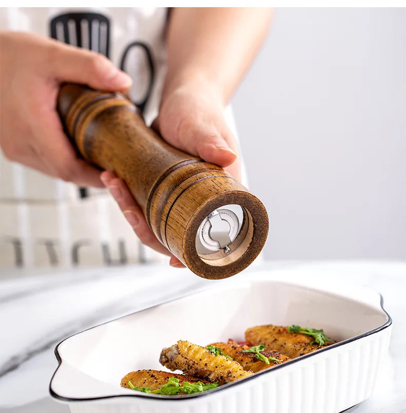 Salt and Pepper Grinder, Solid Wood Spice Pepper Mill