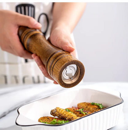 Salt and Pepper Grinder, Solid Wood Spice Pepper Mill