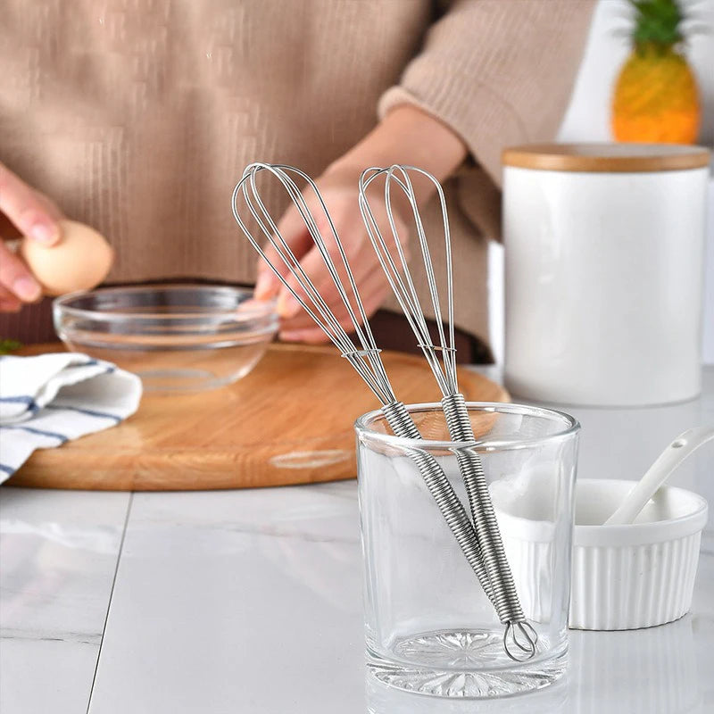 1/2pcs 3-wire Mini Stainless Steel Balloon Beater