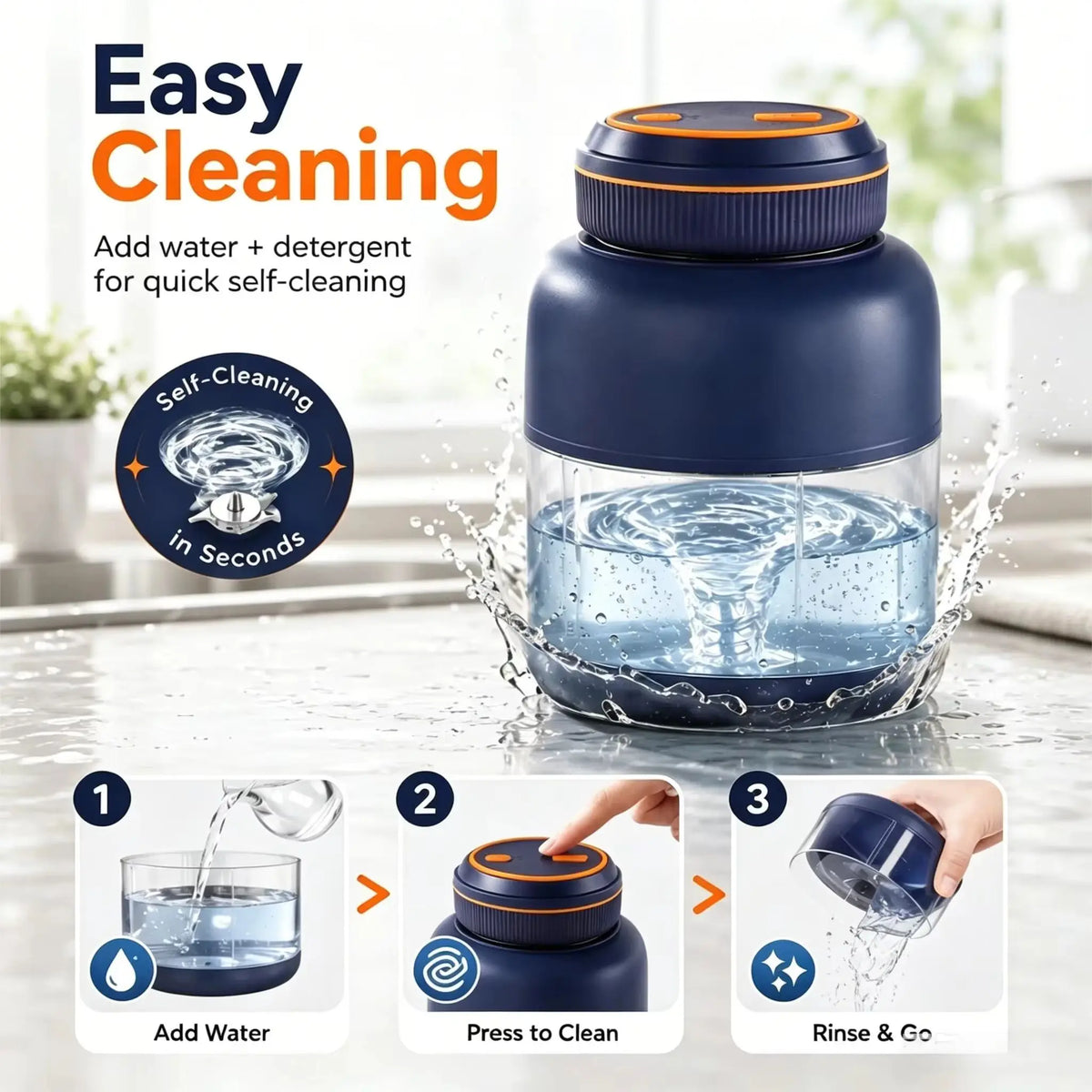 1300ML Portable Electric Juicer Blender for Home