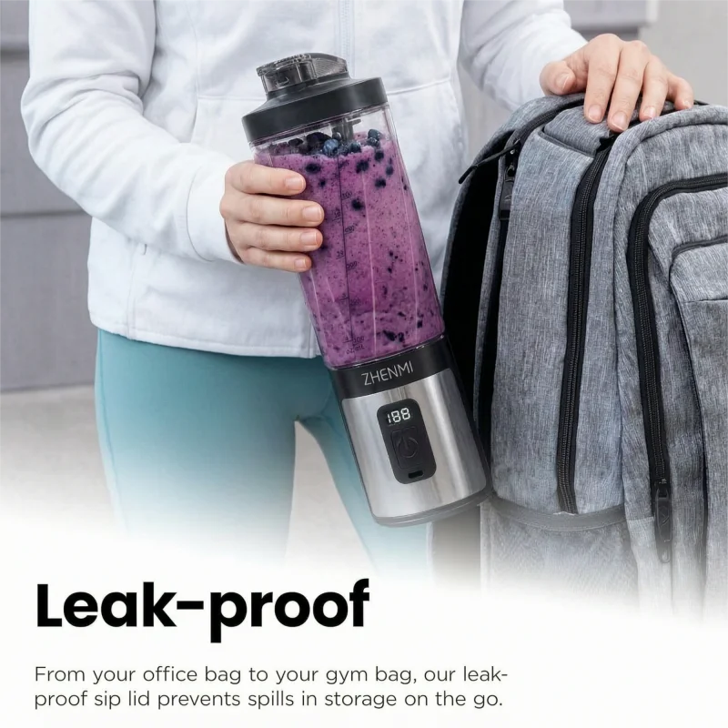 Portable Ice-Crushing Blender,  600ml High-Speed Blending