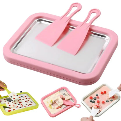 Instant Ice Cream Maker 3-in-1 Frozen Dessert Plate