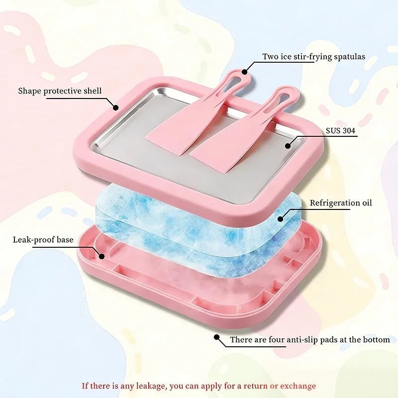 Instant Ice Cream Maker 3-in-1 Frozen Dessert Plate