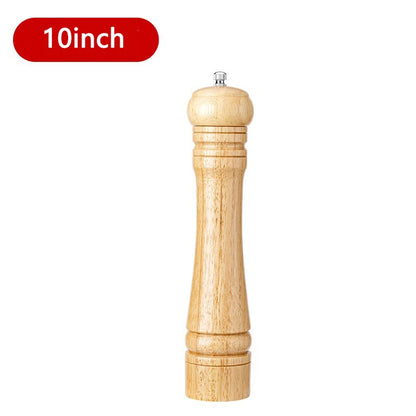 5/8/10 Inch Salt and Pepper Mills Solid Wood Spice Grain Grinder