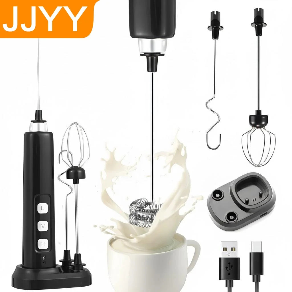 Rechargeable Handheld Milk Frother Mini Electric Mixer