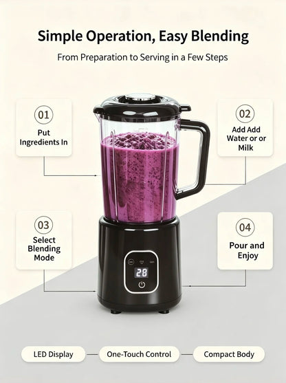Juicer Smoothie Maker LED Display Easy Clean Countertop Blender for Baby