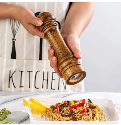 Salt and Pepper Grinder, Solid Wood Spice Pepper Mill