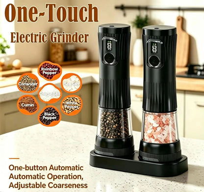 USB Rechargeable Electric Salt and Pepper Grinder