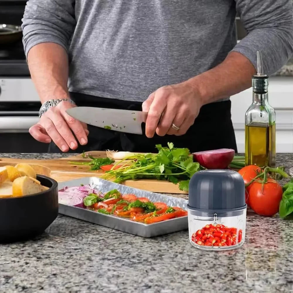 260ML Electric Meat Grinder, Rotary Garlic Grinder
