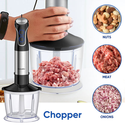 BioloMix 5 in 1 Immersion Hand Blender,1500W Blender with 304 Stainless