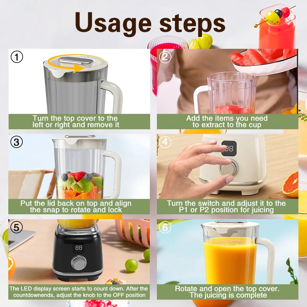 Blender Knob Juicer Ice Crusher  High Juicing Rate Kitchen Tools