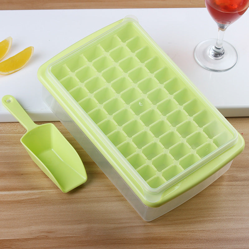 Fashionable Ice Tray With Fresh-keeping Box Multi-cell Ice Box Homemade Ice Shovel