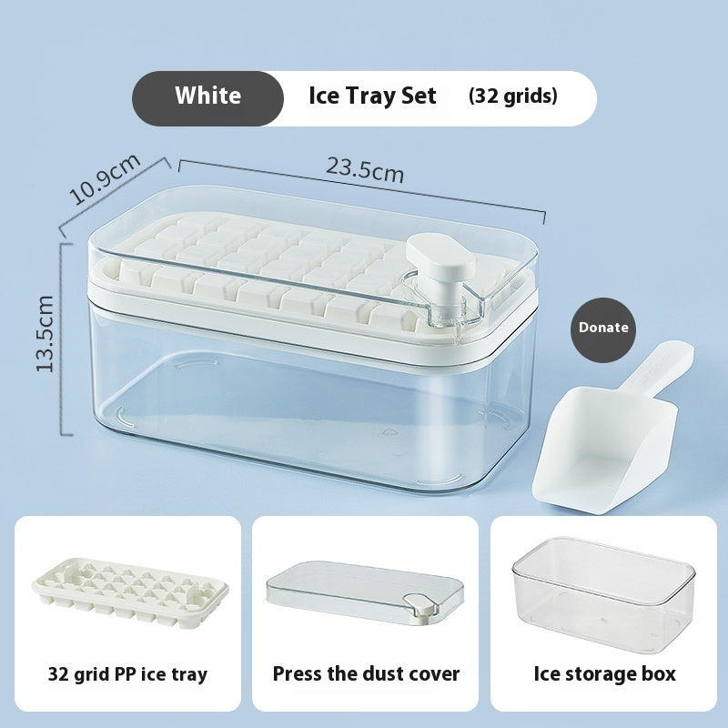 Press Ice Tray Household Refrigerator Ice Cube Box