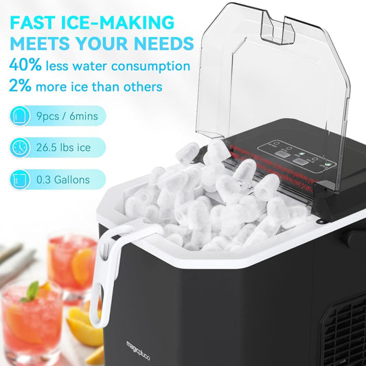 Ice Makers Countertop Ice Machine With Carry Handle