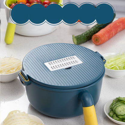 Multifunctional Vegetable Cutter Lazy Household Drain Basket