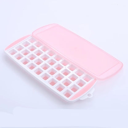 Ice Cube Mold With Lid In 21 Compartments