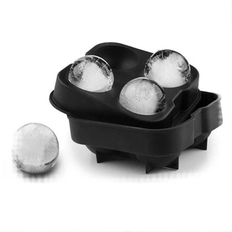 Four-piece Ice Hockey Ice Box With Lid Silicone Ball Ice Tray Bar Ice Hockey