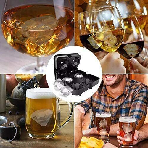 2inch Round Ice Cube Ball Maker Tray Silicone Sphere Mold