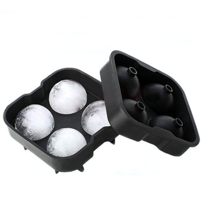 Four-piece Ice Hockey Ice Box With Lid Silicone Ball Ice Tray Bar Ice Hockey