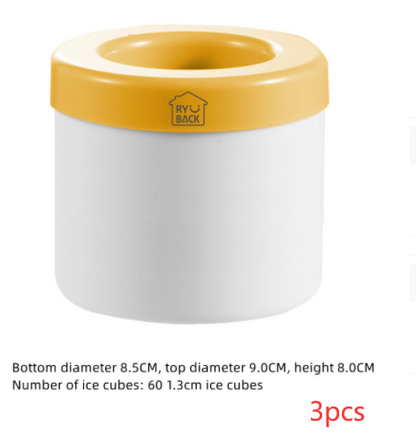 Portable 2 In 1 Ice Bucket Mold With Lid Space Saving Cube Maker