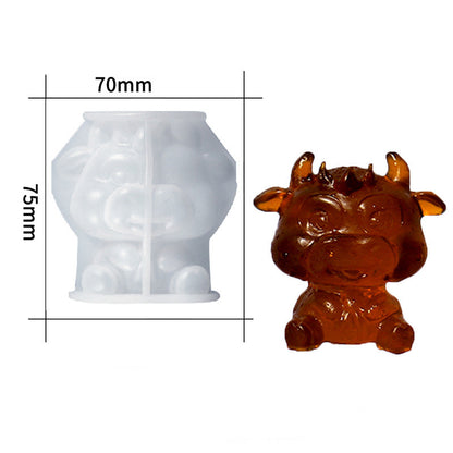 Silicone Mold Bear Shape Ice Cube Maker Chocolate Cake Mould Candy Dough Mold For Coffee Milk Tea Fondant Whiskey Ice Mold