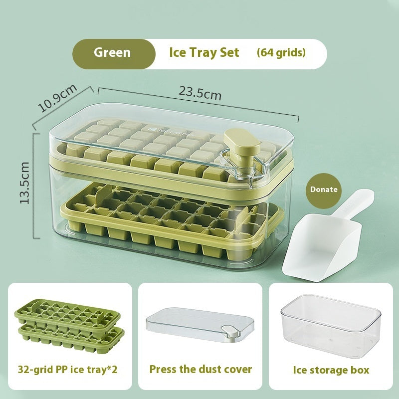 Press Ice Tray Household Refrigerator Ice Cube Box