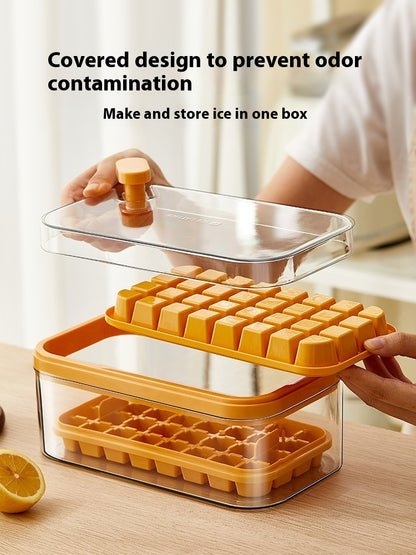 Press Ice Tray Household Refrigerator Ice Cube Box