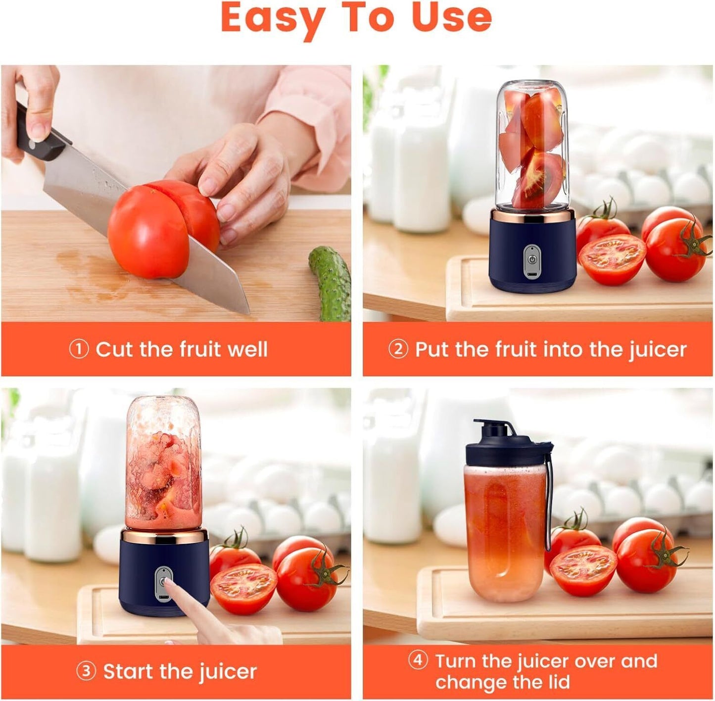 Rechargeable Electric Fruit Juice Maker Portable Blender