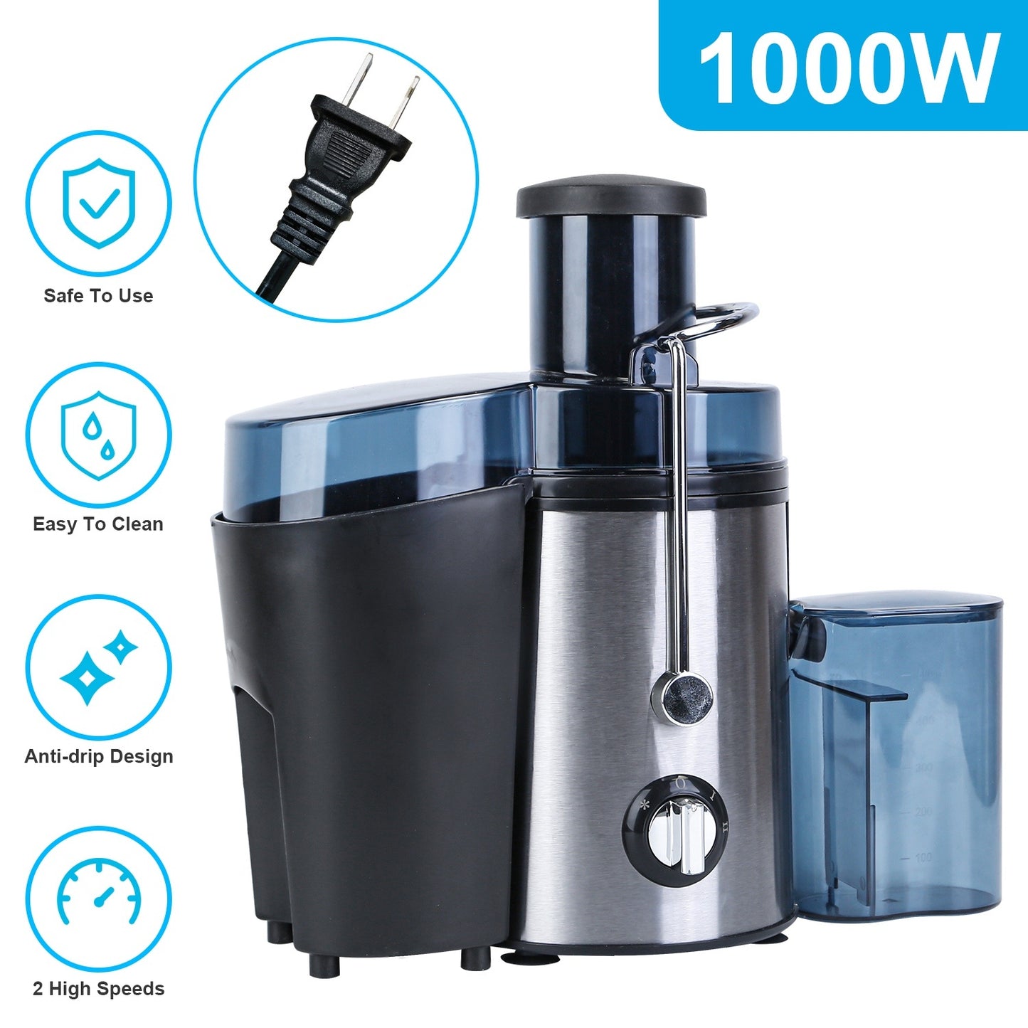 1Pc Centrifugal Juicer Juice Extractor Pulp Collector Electric Juicer